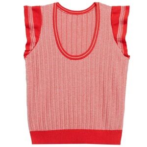 Flutter-Sleeve knit top